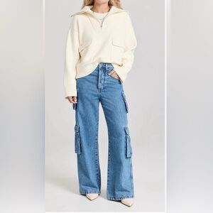 Favorite Daughter jeans cargo pockets button fly Carly size 27 in color highway